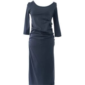 Cadeau Maternity Italy Black Maternity Dress Midi XS Xsmall, 3/4 Sleeves